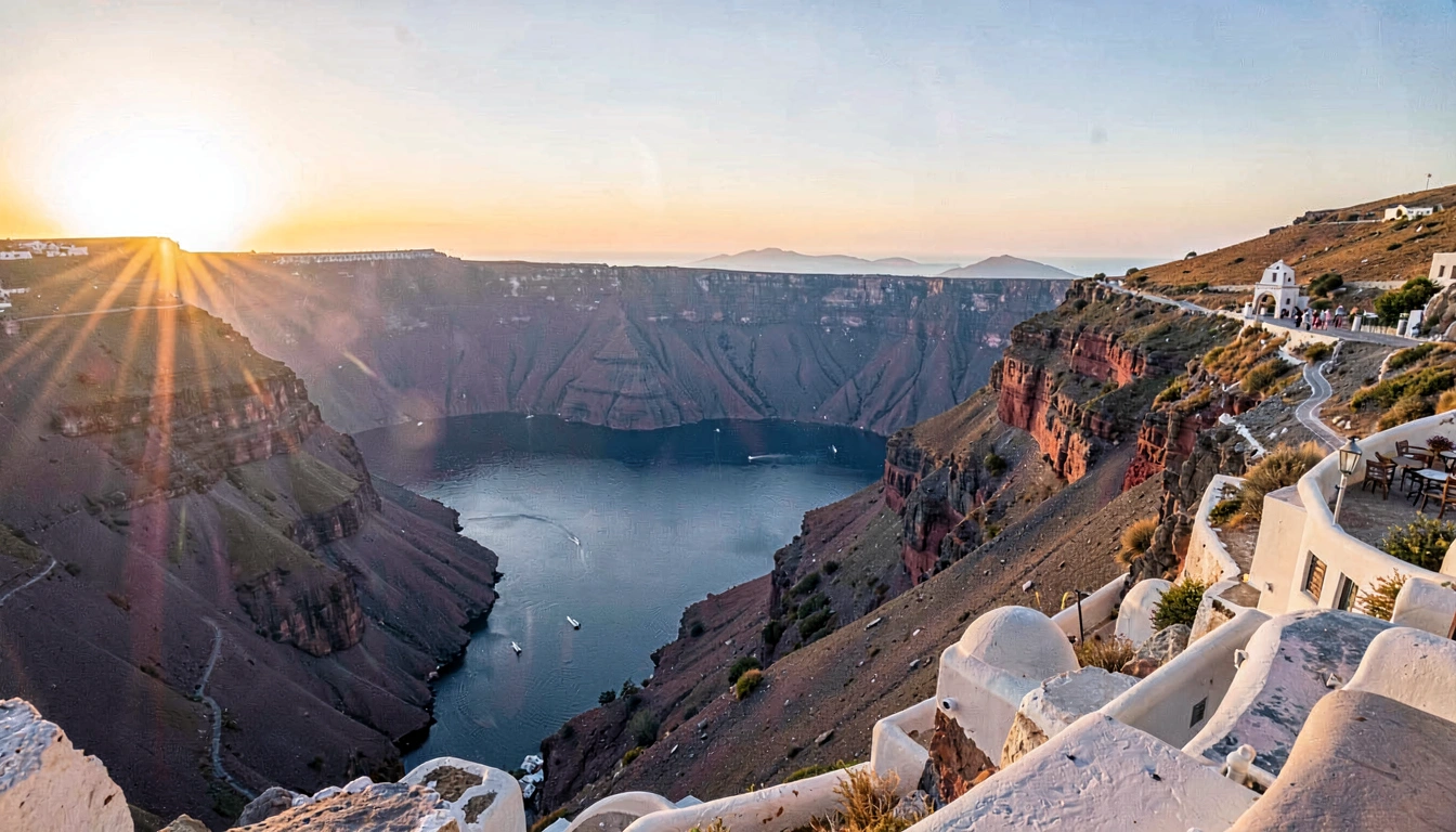 Passeio de Barca Elétrica pelos Canais de Santorini - foto principal