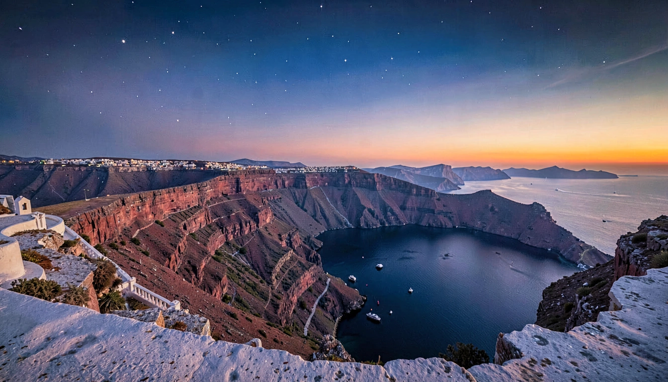 Tour de Barco Noturno em Santorini - foto principal