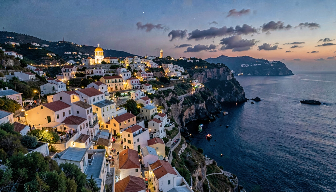 Tour Noturno a Pé em Santorini