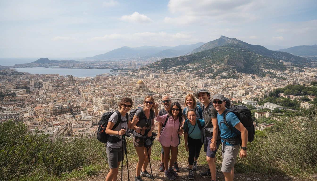 Trilha nas Montanhas Perto de Nápoles