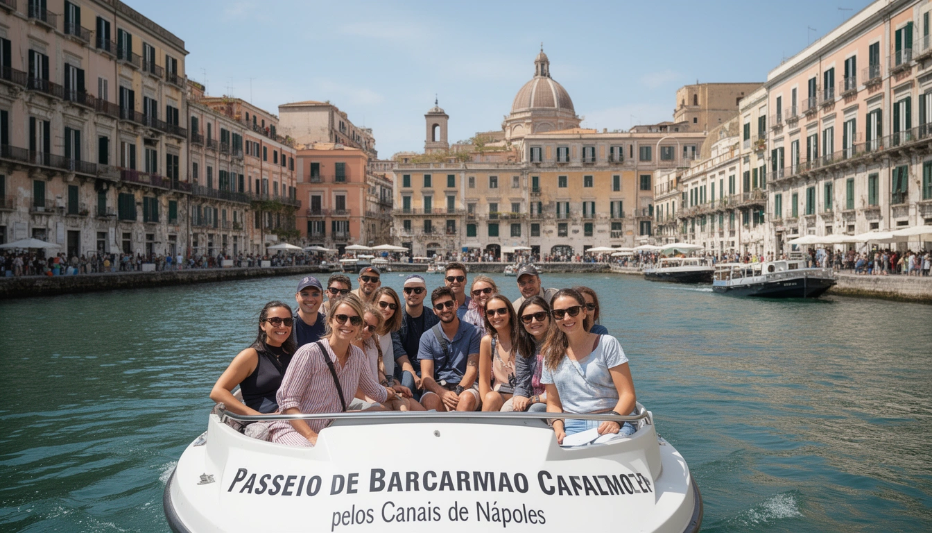 Passeio de Barca Elétrica pelos Canais de Nápoles