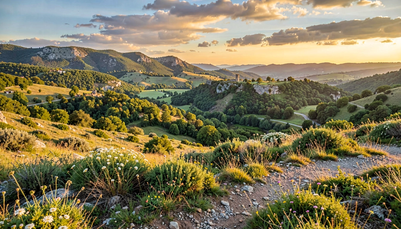 Trilha nas Montanhas Perto de Bilbao - foto principal