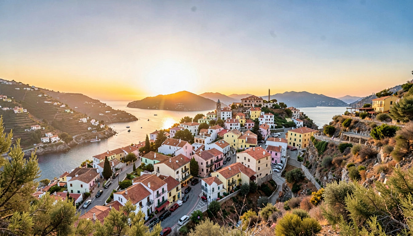 Trilha nas Montanhas Perto de Santorini - foto principal